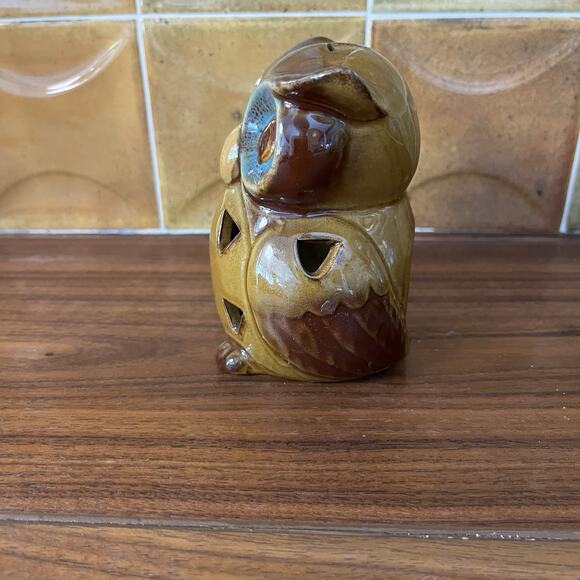 Vintage Momentum Ceramic Owl Candle Tea Light Candle Holder - Picture 4 of 10